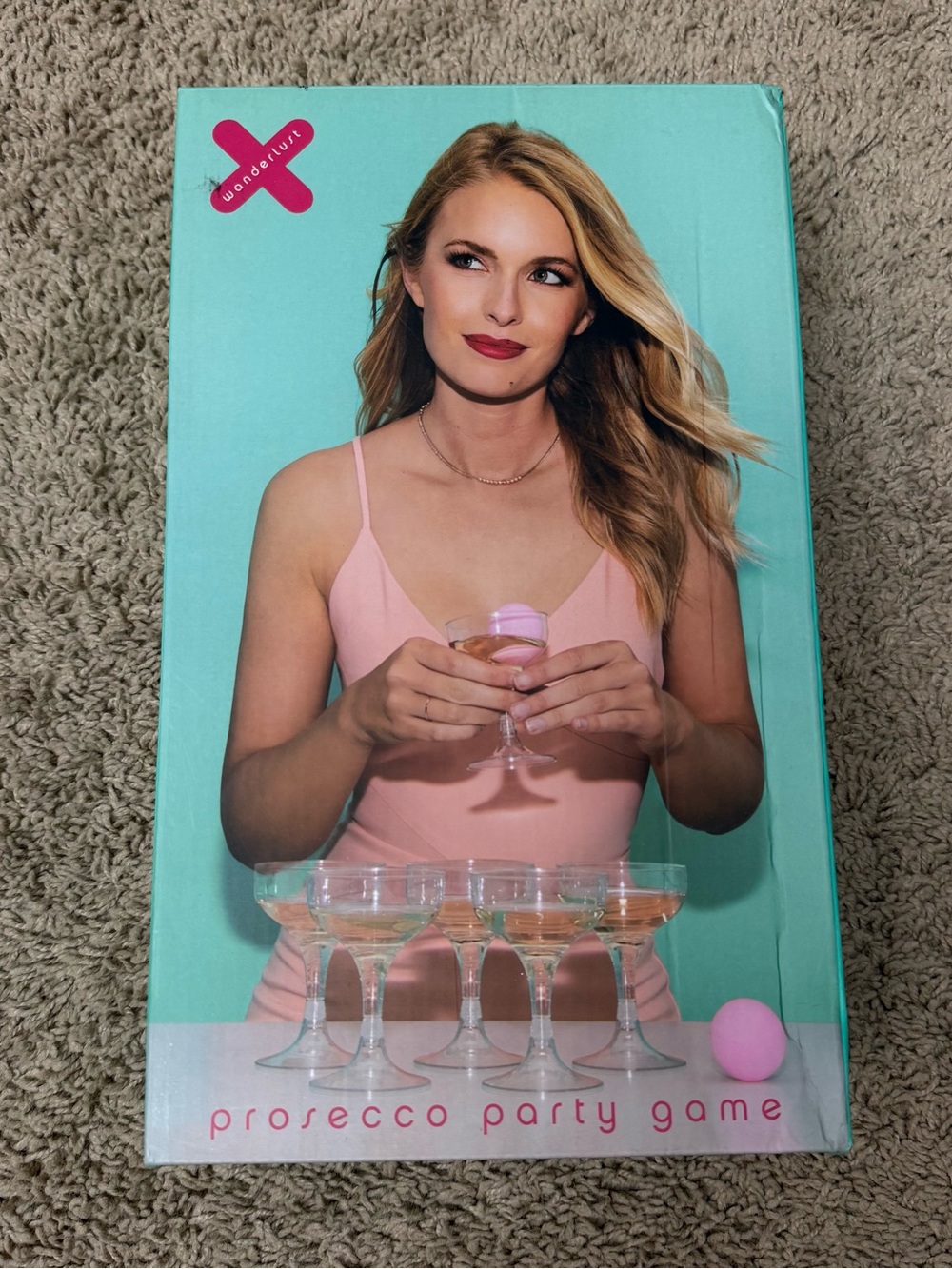 Wanderlust Prosecco Party Game - Teal & Pink